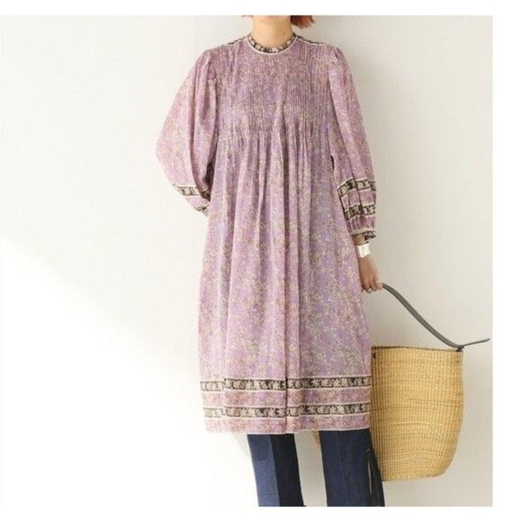 Isabel Marant Etoile Vanille Pintuck Dress Floral Print Size 38 = US 6 NEW! - Picture 1 of 14